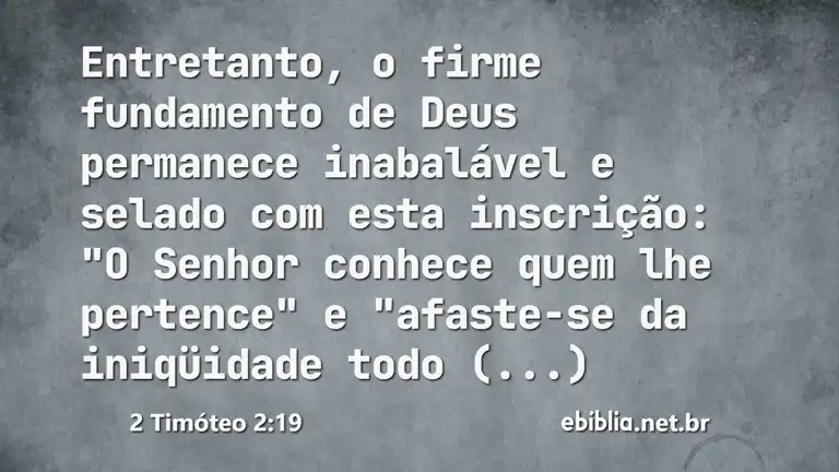 2 Timóteo 2:19