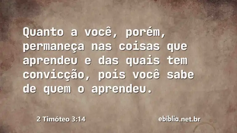 2 Timóteo 3:14