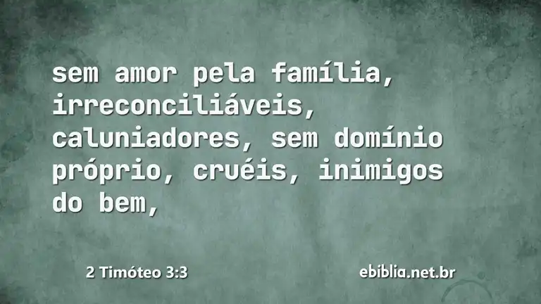 2 Timóteo 3:3