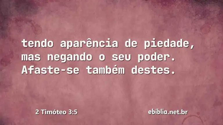 2 Timóteo 3:5