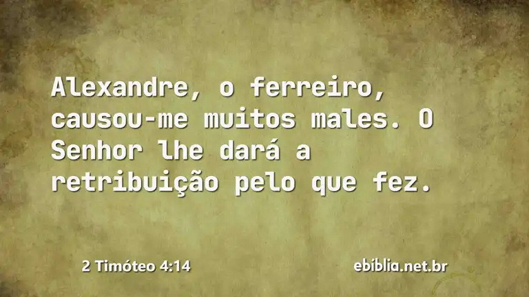 2 Timóteo 4:14