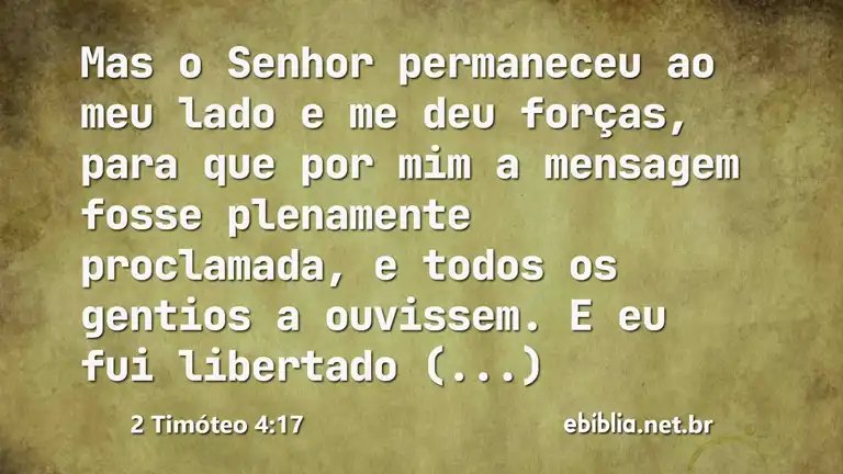 2 Timóteo 4:17