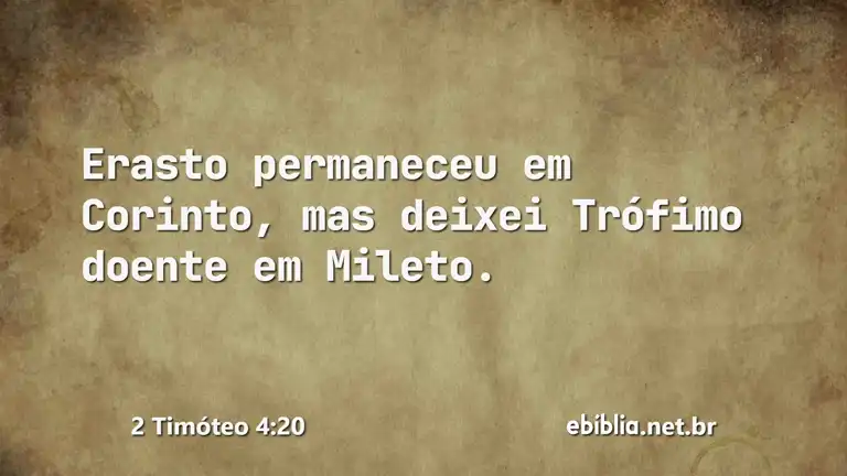 2 Timóteo 4:20