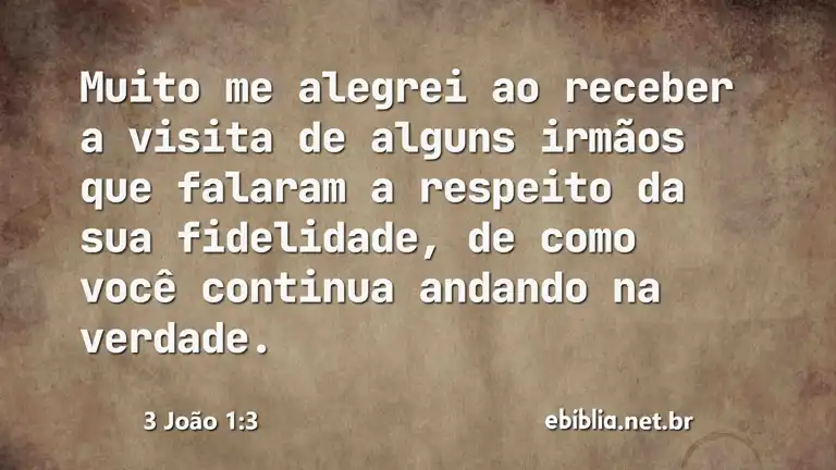 3 João 1:3