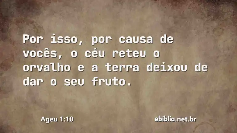 Ageu 1:10