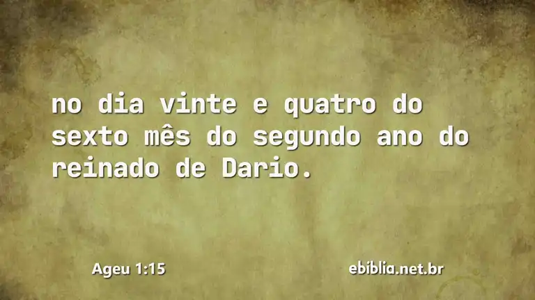 Ageu 1:15