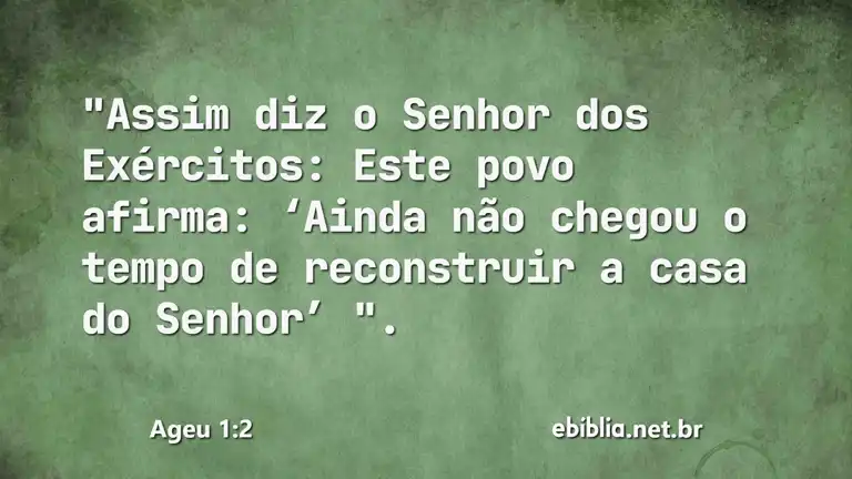 Ageu 1:2