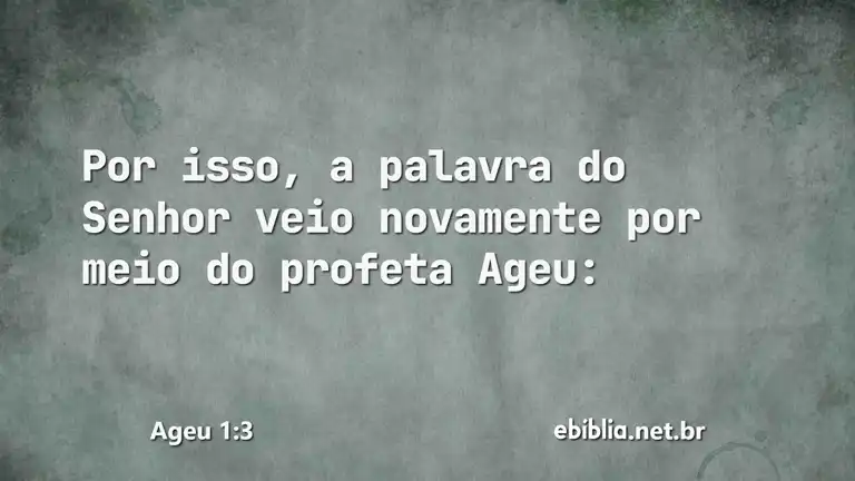 Ageu 1:3