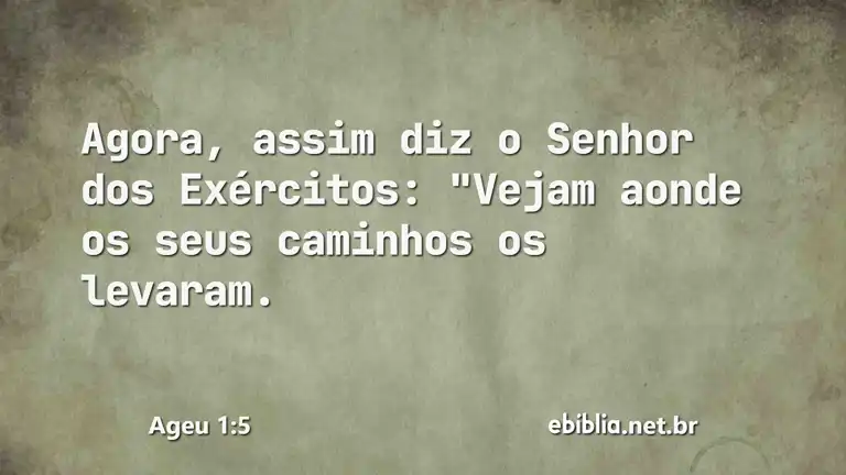 Ageu 1:5