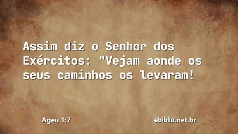 Ageu 1:7