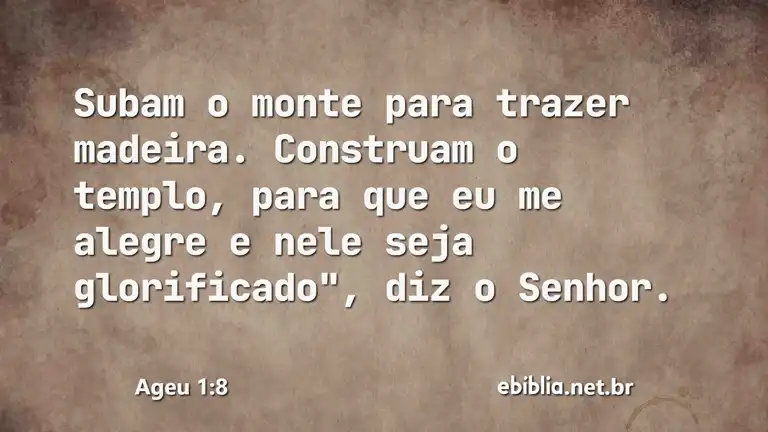 Ageu 1:8