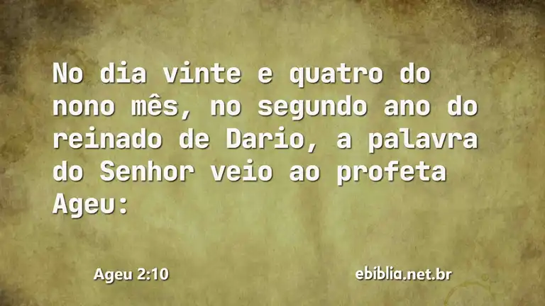 Ageu 2:10