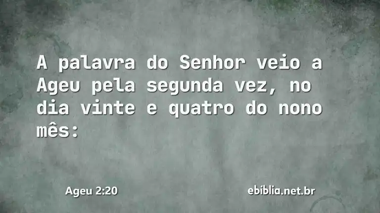 Ageu 2:20