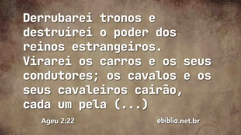 Ageu 2:22