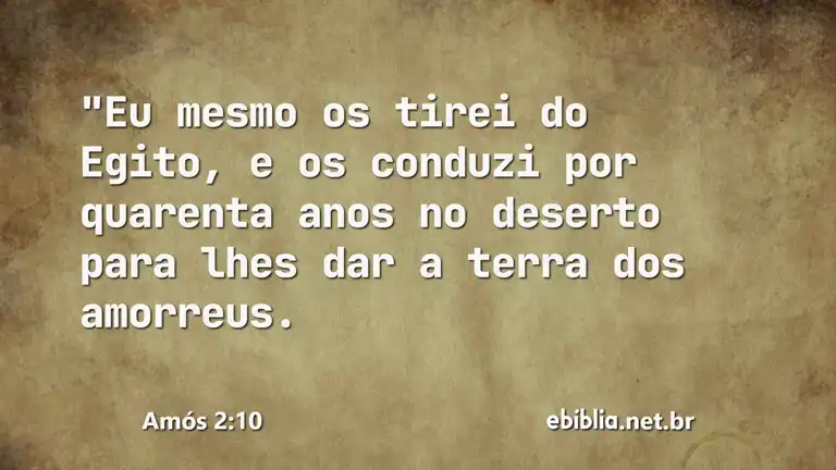 Amós 2:10