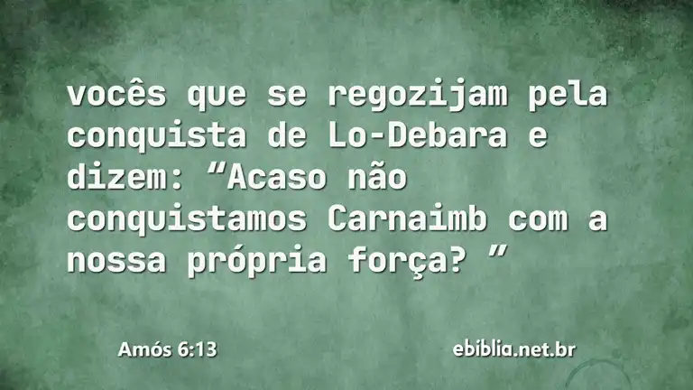 Amós 6:13