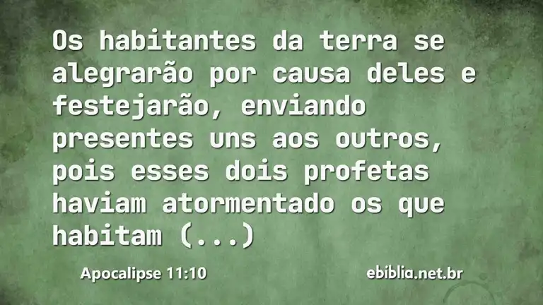 Apocalipse 11:10