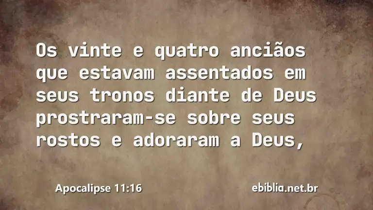 Apocalipse 11:16