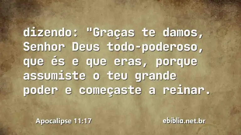 Apocalipse 11:17