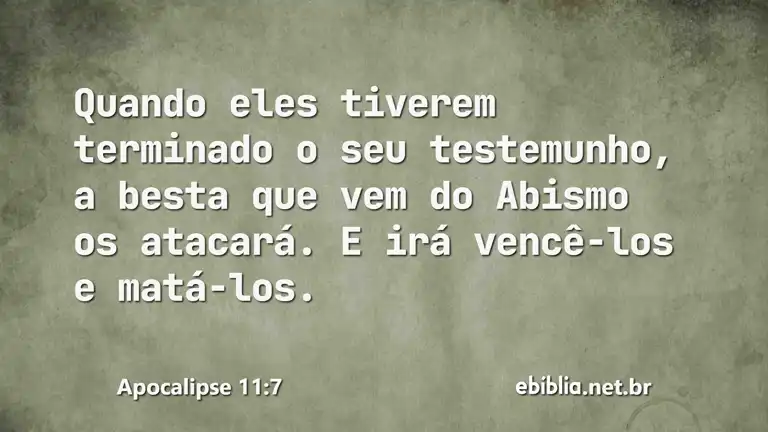 Apocalipse 11:7