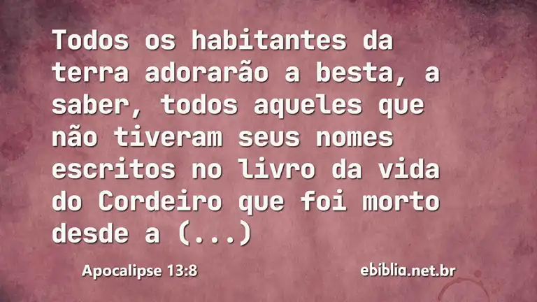 Apocalipse 13:8