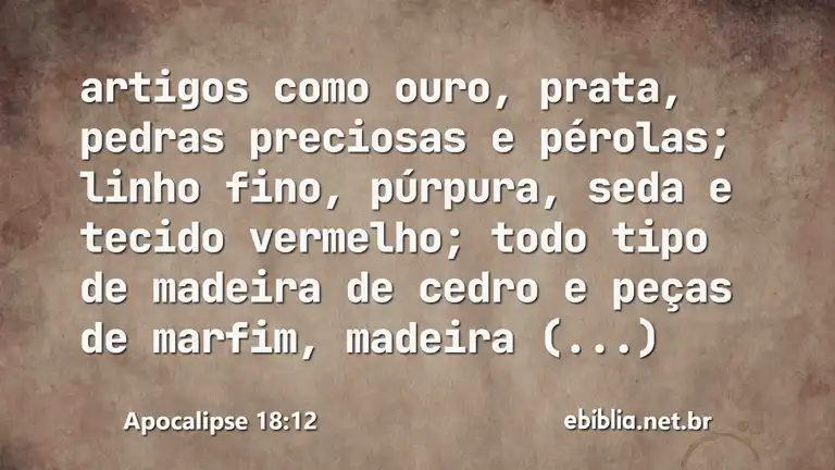 Apocalipse 18:12