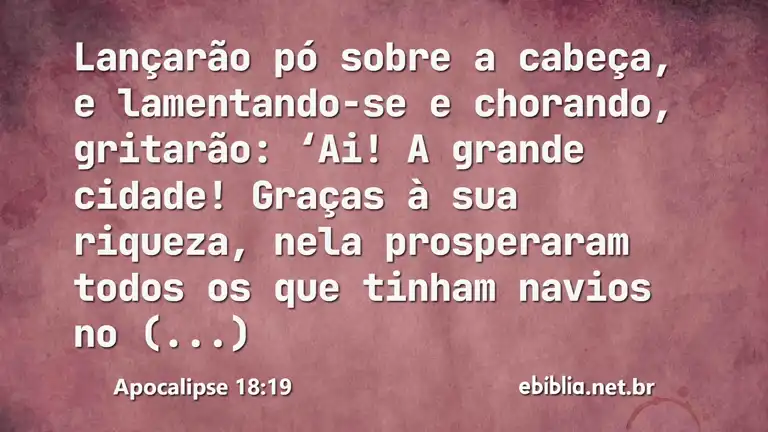 Apocalipse 18:19