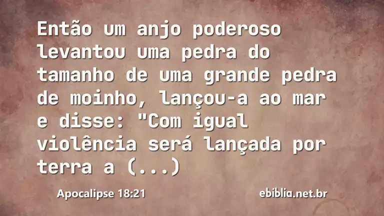 Apocalipse 18:21