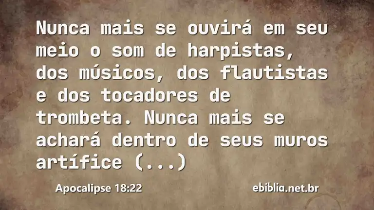 Apocalipse 18:22