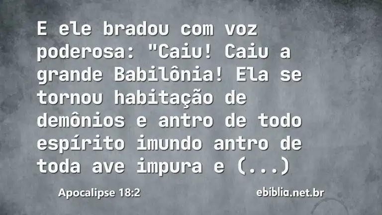 Apocalipse 18:2