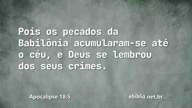 Apocalipse 18:5