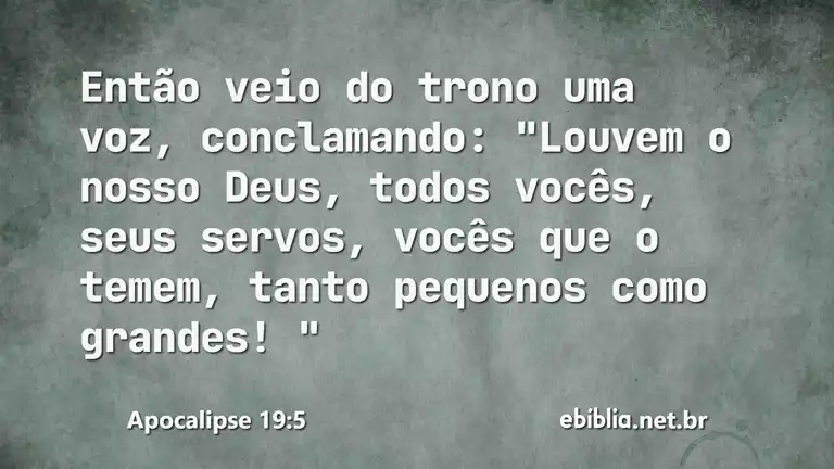 Apocalipse 19:5