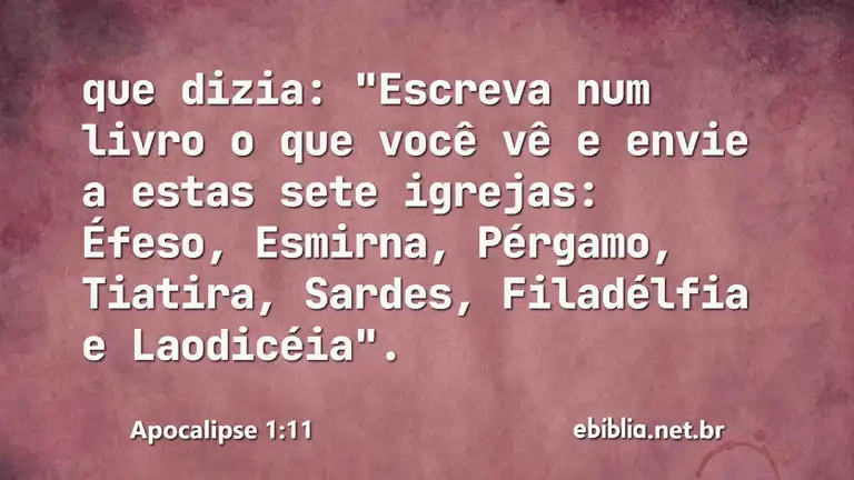 Apocalipse 1:11