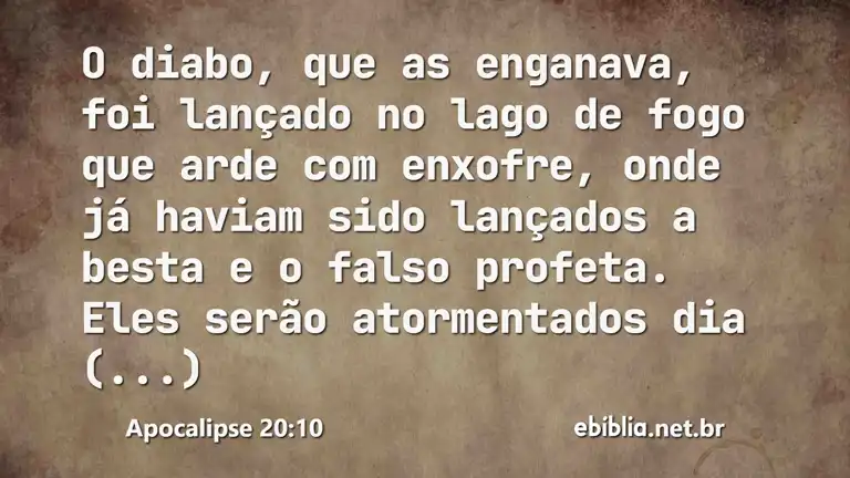 Apocalipse 20:10