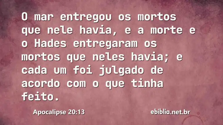 Apocalipse 20:13