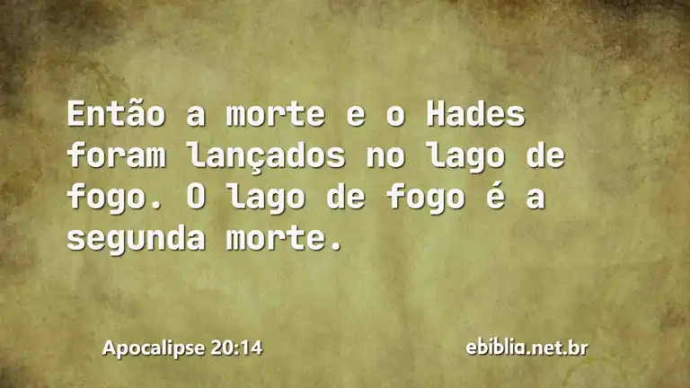 Apocalipse 20:14