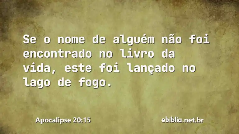 Apocalipse 20:15