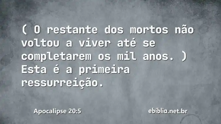 Apocalipse 20:5