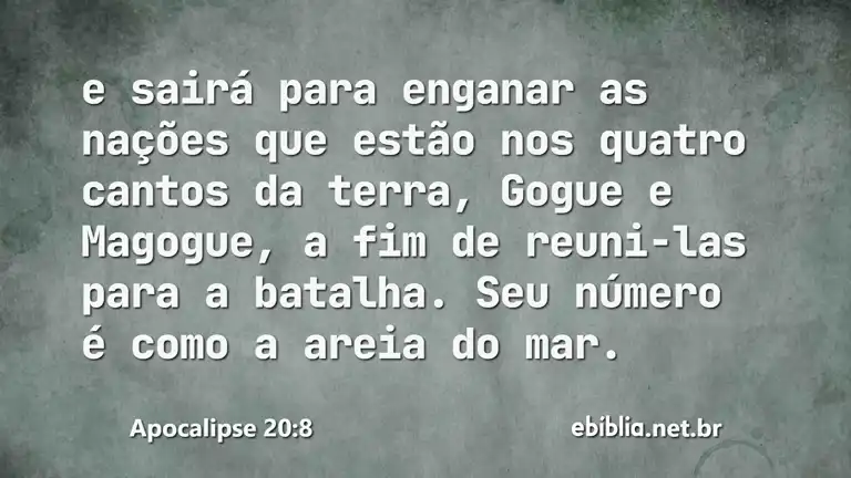 Apocalipse 20:8