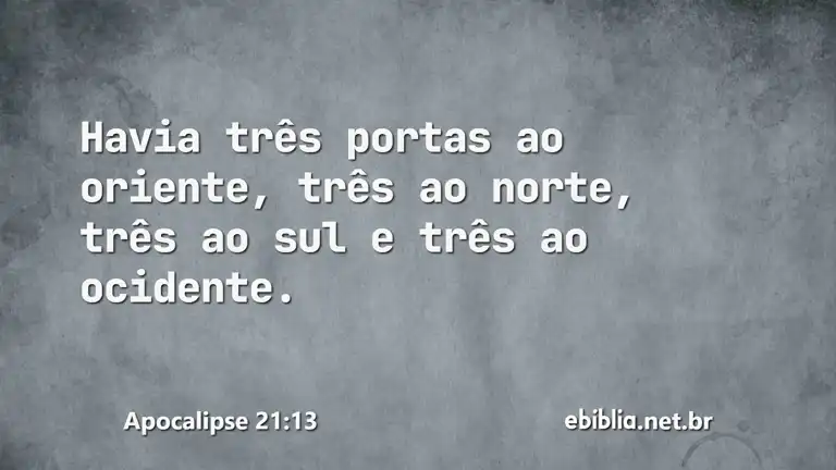 Apocalipse 21:13