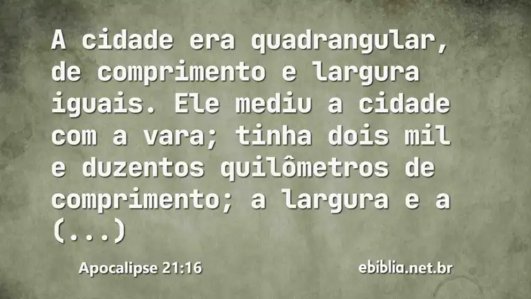 Apocalipse 21:16