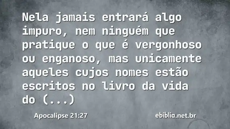 Apocalipse 21:27