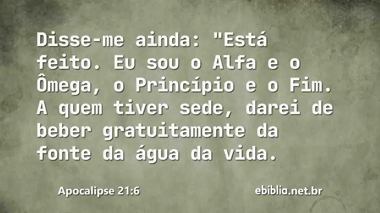 Apocalipse 21:6