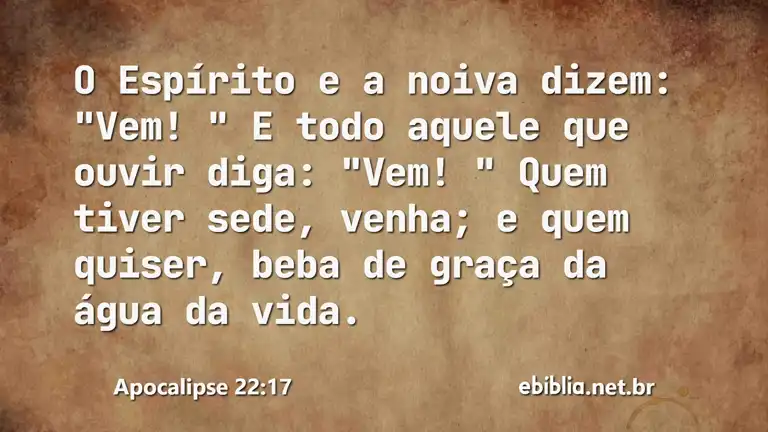 Apocalipse 22:17