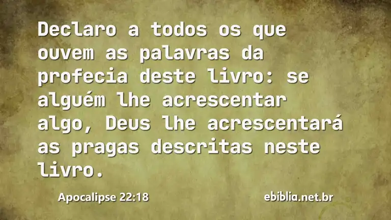 Apocalipse 22:18