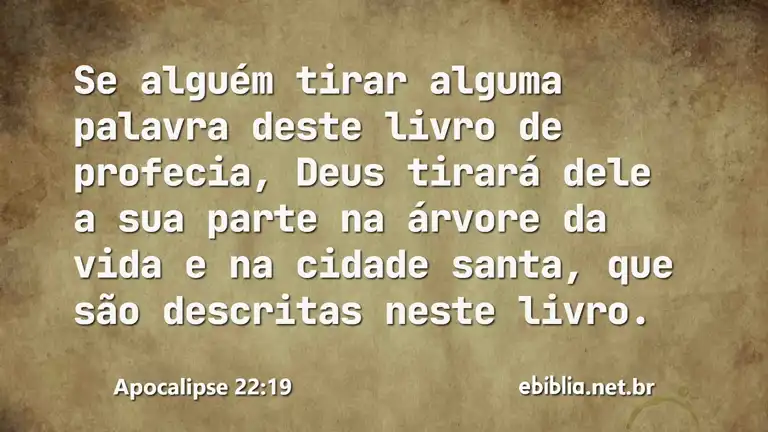 Apocalipse 22:19