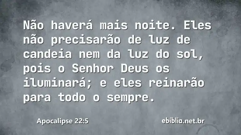 Apocalipse 22:5