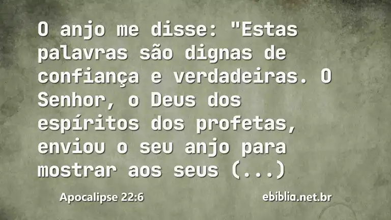 Apocalipse 22:6