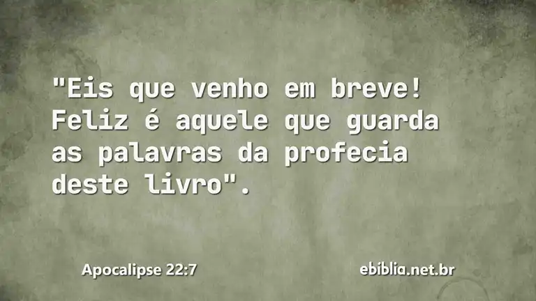 Apocalipse 22:7