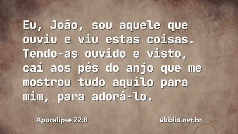 Apocalipse 22:8